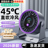 小今【支持米家App智能风控】桌面小风扇夹子小型便携usb充电学生宿舍床头小吊扇婴儿车户外露营电风扇 紫【199档顶配版】智能定时丨APP风控丨电量数显 【默认】下单即送丨2年质保只换不修