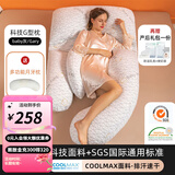 婧麒孕妇枕头护腰侧睡枕托腹靠腰u型抱枕孕期礼物睡觉 肽白柔肤润滑spa体感-BABY灰