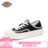 Dickies女士帆布鞋潮流休闲鞋子布鞋低帮百搭女士平底鞋 黑色 36 