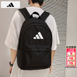 阿迪达斯（adidas）书包男包女包2026新款双肩包大学生电脑背包休闲书包大容量运动包 黑色/约27.5升/15.6寸 MISC