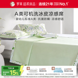 罗莱家纺 A类花卉冰丝席【可机洗】抗菌防螨凉感席两件套 绿120*200