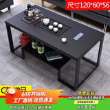 穗驰家具简约现代功夫茶几天然火烧石一体泡茶桌带电磁炉茶具办公茶台茶桌 1.2米C款火烧石+全自动茶炉