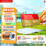 闪迪内存卡存储tf卡运动相机卡高速gopro相机无人机内存卡MicroSD卡u3/v30 适用于适用pocket4 1T  读速高达190Mb/s运动相机无人机TF卡