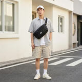 耐克NIKE男背包斜挎包休闲腰包IB4369-010黑MISC