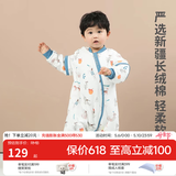 良良（liangliang）婴儿睡袋夏季空调房防踢被宝宝纯棉可拆袖儿童睡袋 滑板犬·春秋款【适合20-25℃】 S（建议身高60-75cm）
