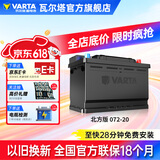 瓦尔塔（VARTA）北方专享版免维护汽车电瓶蓄电池 适用于迈腾 高尔夫 速腾 马自达 072-20【东北三省专供】