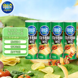可比克烧烤味薯片420g四连罐组合装办公室经典休闲零食小吃膨化食品