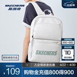 斯凯奇（Skechers）男女同款196家族双肩包电脑包学生经典百搭简约高中书包旅行背包 月球灰/00MV 20-30升