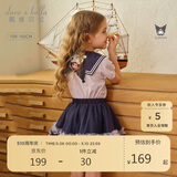 戴维贝拉库洛米联名女童套装公主裙儿童裙子夏季童装女孩衣服