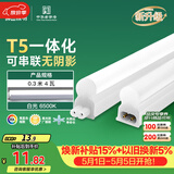 佛山照明T5支架LED灯管一体化全套LED灯带0.3米4W日光色6500K