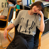 盖璞（GAP）男女装2026春季经典款纯棉印花logo圆领短袖T恤宽松上衣725624