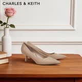 CHARLES&KEITH简约通勤尖头高跟鞋单鞋婚鞋女鞋子女生日礼物送女友CK1-60361352 Nude肉色 37