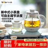 小熊（Bear）煮茶器煮茶壶 0.8L蒸汽喷淋式蒸茶壶养生壶电水壶热水壶304不锈钢烧水壶茶具黑茶ZCQ-A08E1