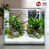 HANYANG白晶沙水草鱼缸底砂雨淋化妆白色造景细沙免搓洗龟缸水族养鱼2斤