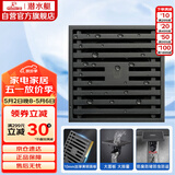 潜水艇（Submarine）MTK50-10黄铜镀镍枪灰色拉丝防臭地漏卫生间淋浴大排量地漏50管径