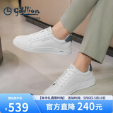 金利来（Goldlion）【春夏焕新】男鞋时尚个性板鞋舒适系带休闲鞋55323073920A白41