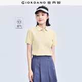 佐丹奴（Giordano）polo衫女夏季翻领上衣珠地布修身短袖POLO衫女05311399