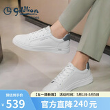 金利来（Goldlion）【春夏焕新】男鞋时尚个性板鞋舒适系带休闲鞋55323073920A白41