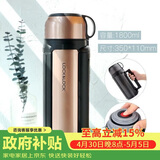 乐扣乐扣（LOCK&LOCK）保温壶304不锈钢保温保冷水壶户外露营旅行壶1.8L金色