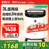 氧精灵3L升医用制氧机家用吸氧机老人专用孕妇便携氧气机323W