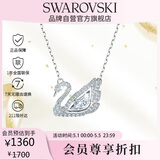 施华洛世奇（SWAROVSKI）SWAN 经典银天鹅项链女生日礼物女5514421