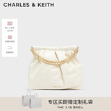 CHARLES&KEITH子母链条大容量流浪包托特包单肩斜挎包女包生日礼物CK2-40671449 【L号】Cream奶白色 L