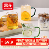 富光玻璃杯水杯子茶杯具凉水杯牛奶啤酒果汁杯子耐高温马克杯家居馆