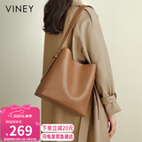 viney包包女包牛皮水桶包大容量单肩斜挎托特老婆生日520送女朋友礼物