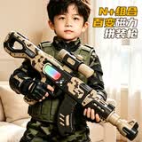 恩贝家族儿童玩具枪声光男孩M416突击步枪6-12岁磁力拼装六一儿童节礼物
