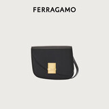 菲拉格慕（Ferragamo）女士黑色斜挎包0769385（小号） 礼物送女友