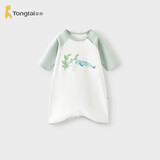 童泰（TONGTAI）婴儿睡袍四季纯棉宝宝睡衣男童家居服女童护肚空调服绿色73cm