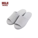 MUJI男女通用 水洗棉厚底拖鞋 无性别 男鞋女鞋 前开/藏青色条纹 5S 23 cm/S/36码（2.0）