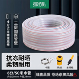 绿族6分水管软管自来水蛇皮管防冻pvc浇地浇菜塑料水管透明网管户外