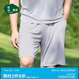 松山棉店舒爽天丝莫代尔睡衣清爽透气男短袖夏情侣家居服短裤-浅灰180
