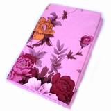 妙麦乐棉斜纹老式床单加厚国民被单上海传统床单 单双人棉单件印花 粉色 245x245cm/1.8米床