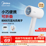 美的（Midea）八千万蓝光负离子护发电吹风 折叠便携吹风机 大功率快干家用吹风筒FZ101(LN)1800W 节日/生日礼物