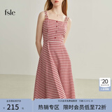 范思蓝恩范思蓝恩22FS2124法式格子吊带连衣裙女夏季长款甜美气质显瘦裙子 吊带红白格 XS