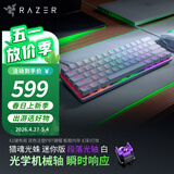 雷蛇（Razer）猎魂光蛛v2幻彩机械游戏有线RGB电脑键盘吃鸡战争机器多颜色 雷云3 迷你版-段落光轴-水银白(60% PBT 幻彩灯)