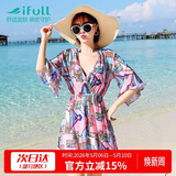 宜肤比基尼泳衣女三件套韩国温泉分体平角保守遮肚性感显瘦游泳装