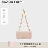 CHARLES&KEITH质感菱格链条小方钱包女包包女包生日520礼物送女友CK6-10680924 Light Pink浅粉色 XS