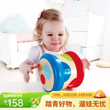 Hape儿童音乐玩具 木质麦克风扩音话筒音乐鼓竖笛  男女孩儿童礼物 滚滚乐重力感应电子音乐鼓 6M-3Y