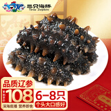 三只海豚即食海参 大连鲜食辽刺参海鲜单个装 深海底播刺参6-8只500g