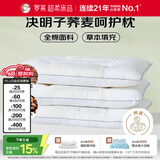 罗莱家纺 枕头枕芯脊椎枕 100%全棉决明子荞麦花草护颈枕 46*72