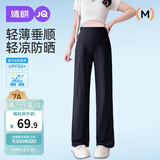 婧麒（JOYNCLEON）孕妇裤夏季薄款外穿阔腿休闲裤长无托腹孕妇装 黑色XXL Jyk178379