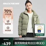 斯凯奇2025冬季保暖时尚百搭男女同款羽绒外套P423U038