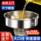洛滑304不锈钢漏斗大口径工业加厚加宽大号酒漏油漏榨油机漏斗 【28-4.7cm】加厚加宽-激光管