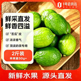 趣尝鲜广东香水柠檬单果50g+净重2斤水果茶源头直发一件包邮