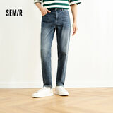 森马（Semir）森柔|牛仔裤男夏季复古水洗小脚裤舒适弹力棉质长裤103325124101A