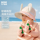 Kocotreekk树婴儿防晒帽防紫外线宝宝遮阳帽软檐鸭舌帽春夏兔兔奶糖网眼S