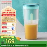 摩飞电器（Morphyrichards）便携榨汁杯 网红榨汁机40秒鲜榨 无线料理机充电果汁机 轻松制作蔬果饮品迷你随行杯 MR9800薄荷蓝